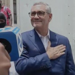 Gonzalo Castillo a su salida del Palacio de Justicia. Captura de video.