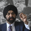 (FILES) In this file photo taken on March 08, 2023 US' candidate to head the World Bank, Ajay Banga, speaks during an interview in Nairobi. - The World Bank confirmed May 3, 2023 that Ajay Banga will be its next president, handing him the reins at a pivotal time as it looks to reshape its role to better address climate change. (Photo by Tony KARUMBA / AFP)