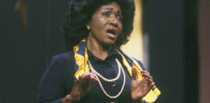 La cantante de opera Grace Bumbry en una presentación en New York en marzo de1982.