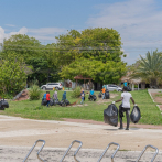 Jornada de limpieza en el bulevar María Montez