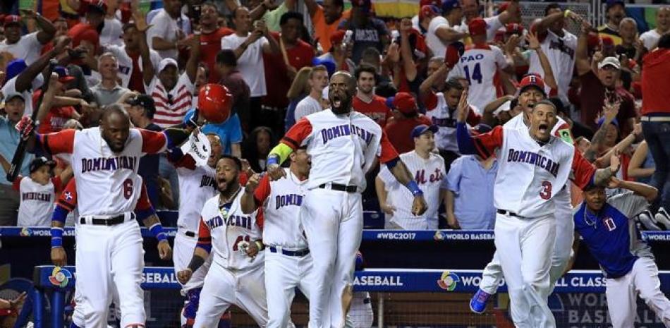 Clásico Mundial de Béisbol, equipo dominicano. Foto de archivo.