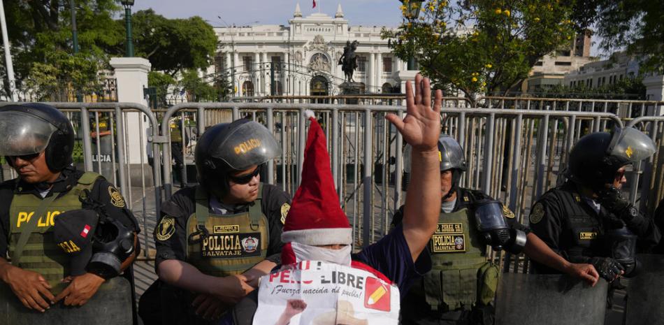 Protestas en Perú. AP.