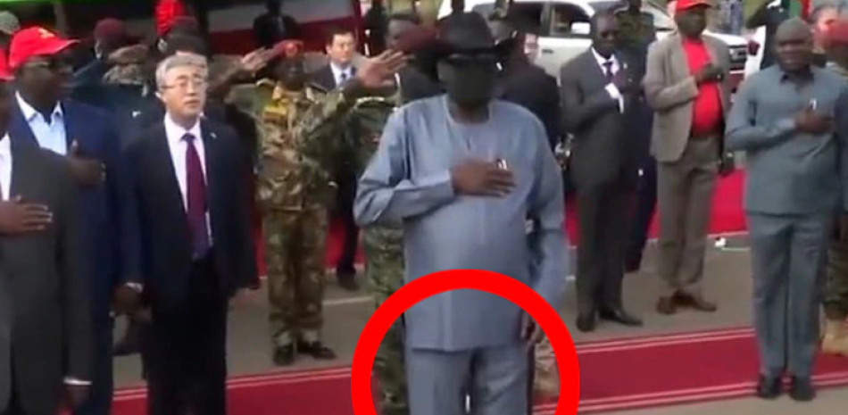 Presidente sursudanés, Salva Kiir en el video viral.