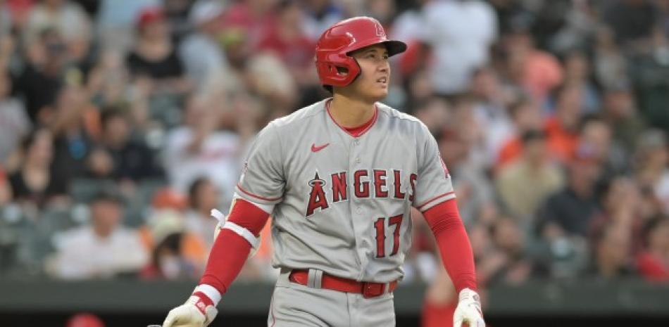 Shohei Ohtani se quedó a un doble de batear para el ciclo frente a los Orioles.