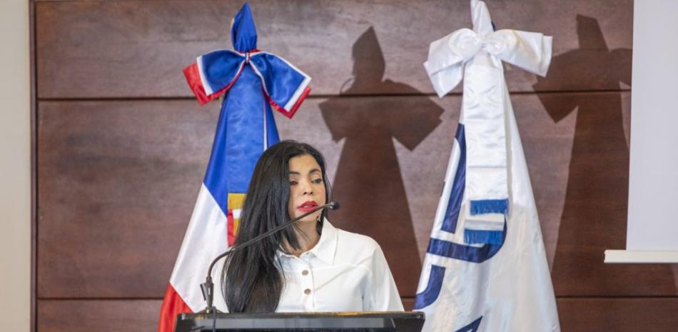 La magistrada Yeni Berenice Reynoso en un evento sobre trata de personas. Fotografía de archivo