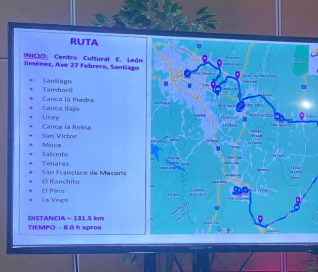 Recorrido de la marcha morada.