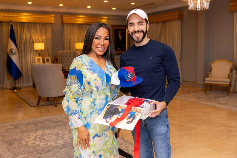 Magali Febles y Nayib Bukele
