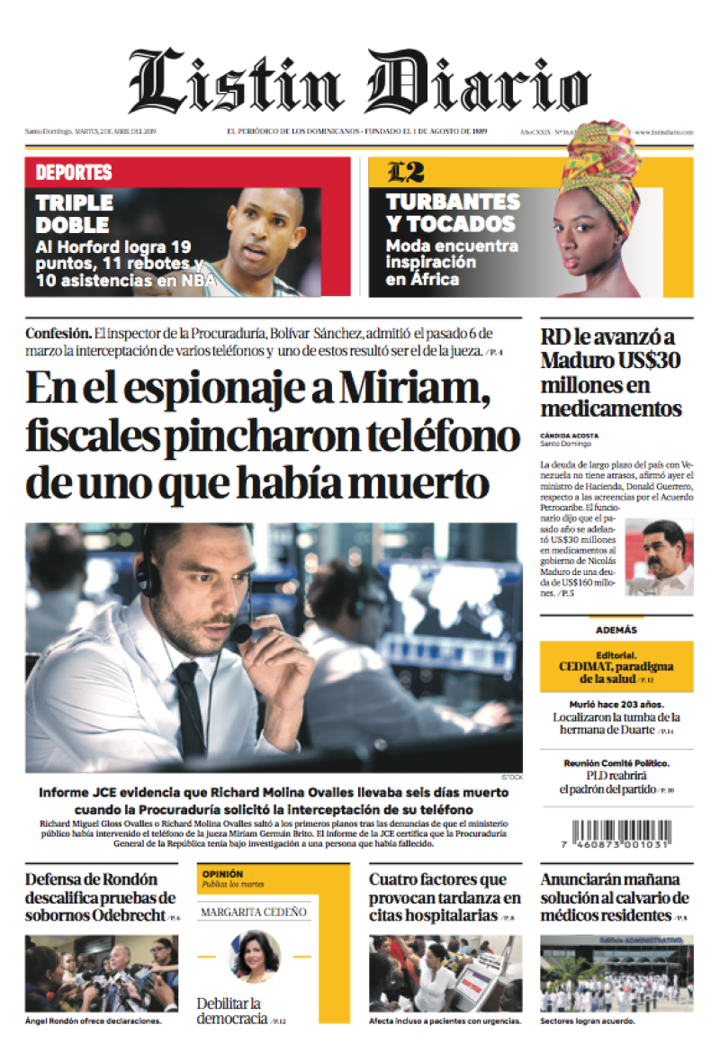 "La semana contada con las portadas del Listín Diario"| Listín Diario
