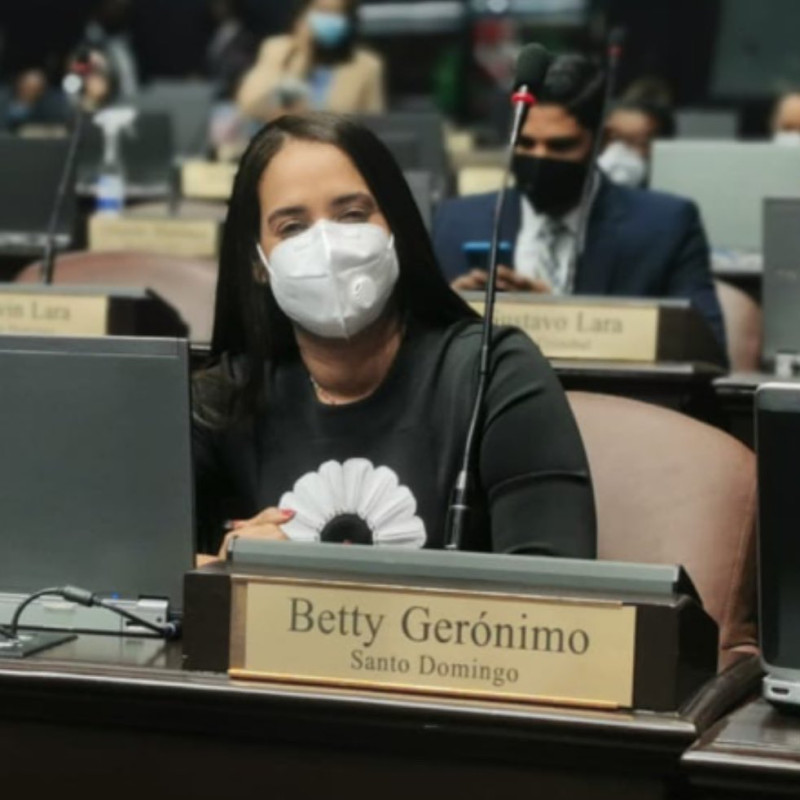 Betty Gerónimo en su curul en la Cámara de Diputados, cargo que asumirá a partir del próximo 16 de agosto.