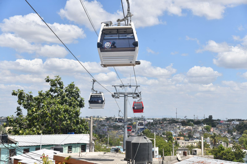 Vagones del teleférico de Santo Domingo.