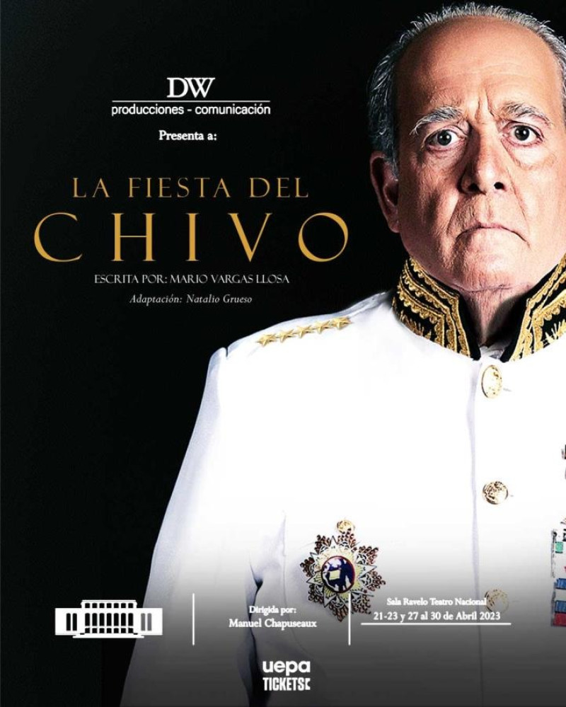 Póster de la adaptación teatral de La Fiesta del Chivo