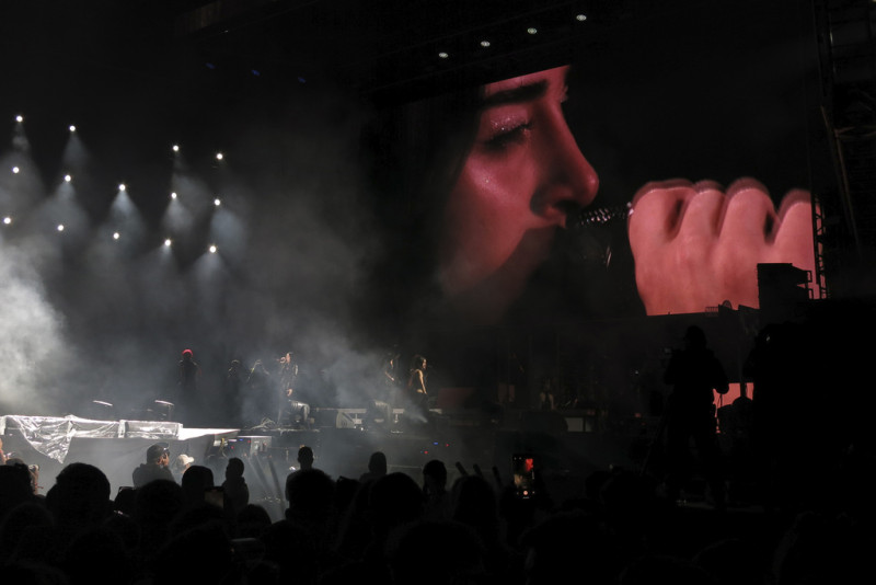 La cantante argentina Nicki Nicole durante su concierto en el Coca-Cola Flow Fest en la Ciudad de México el 27 de noviembre de 2022. Nicki Nicole lanzó su álbum "Alma" el 18 de mayo de 2023.