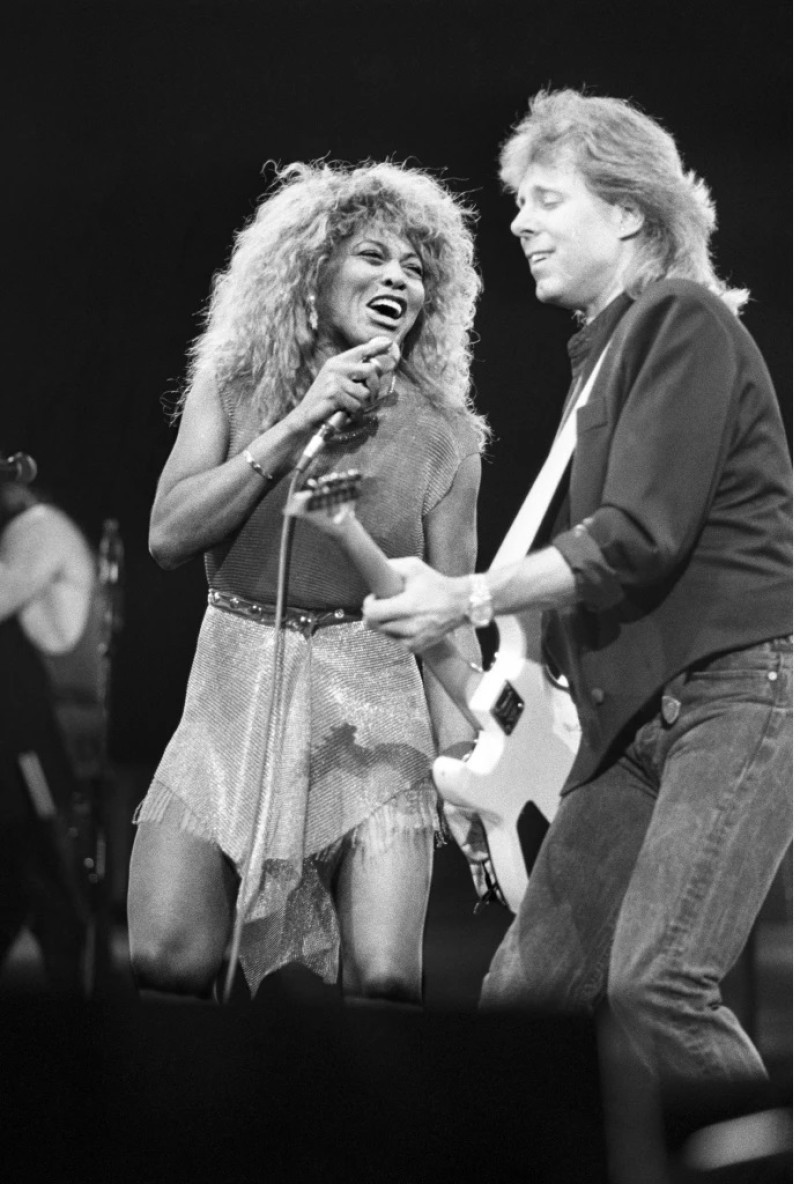 La cantante Tina Turner, durante el concierto que ofreció en la Plaza de Toros de las Ventas en 1990 acompañada por “The Neville Brothers”.