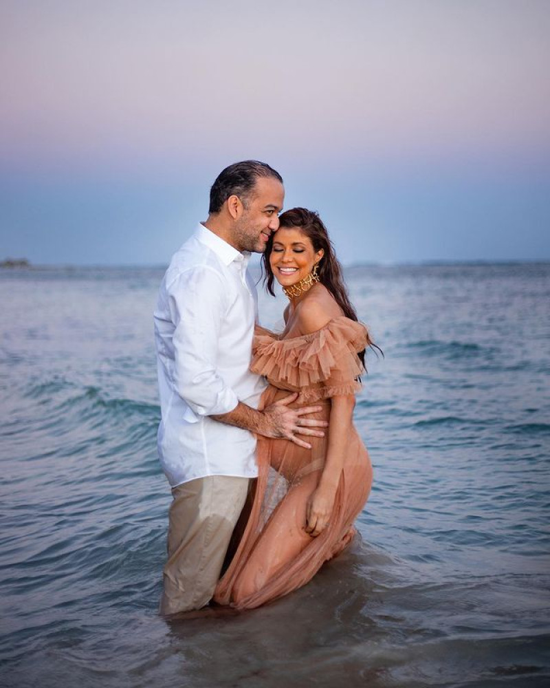 Evelyna Rodríguez y su esposo Rafael Santana son padres