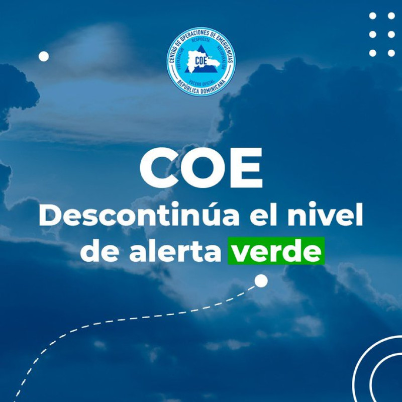 COE y Onamet quitan la alerta verde