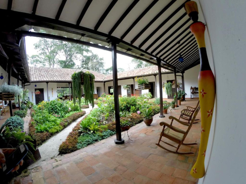 Vista de la terraza de Hacienda El Roble