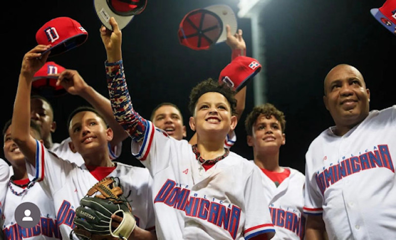 Integrantes del equipo dominicano en el Mundial de Béisbol U12.